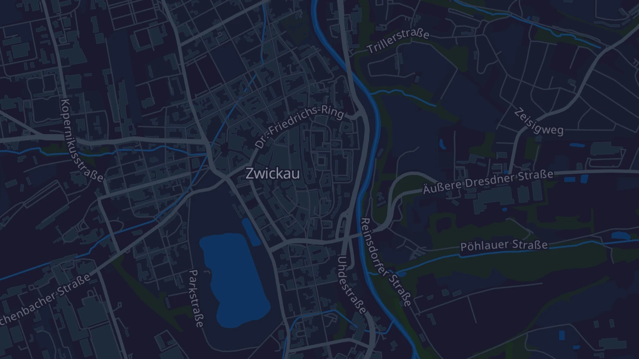 Karte von Zwickau