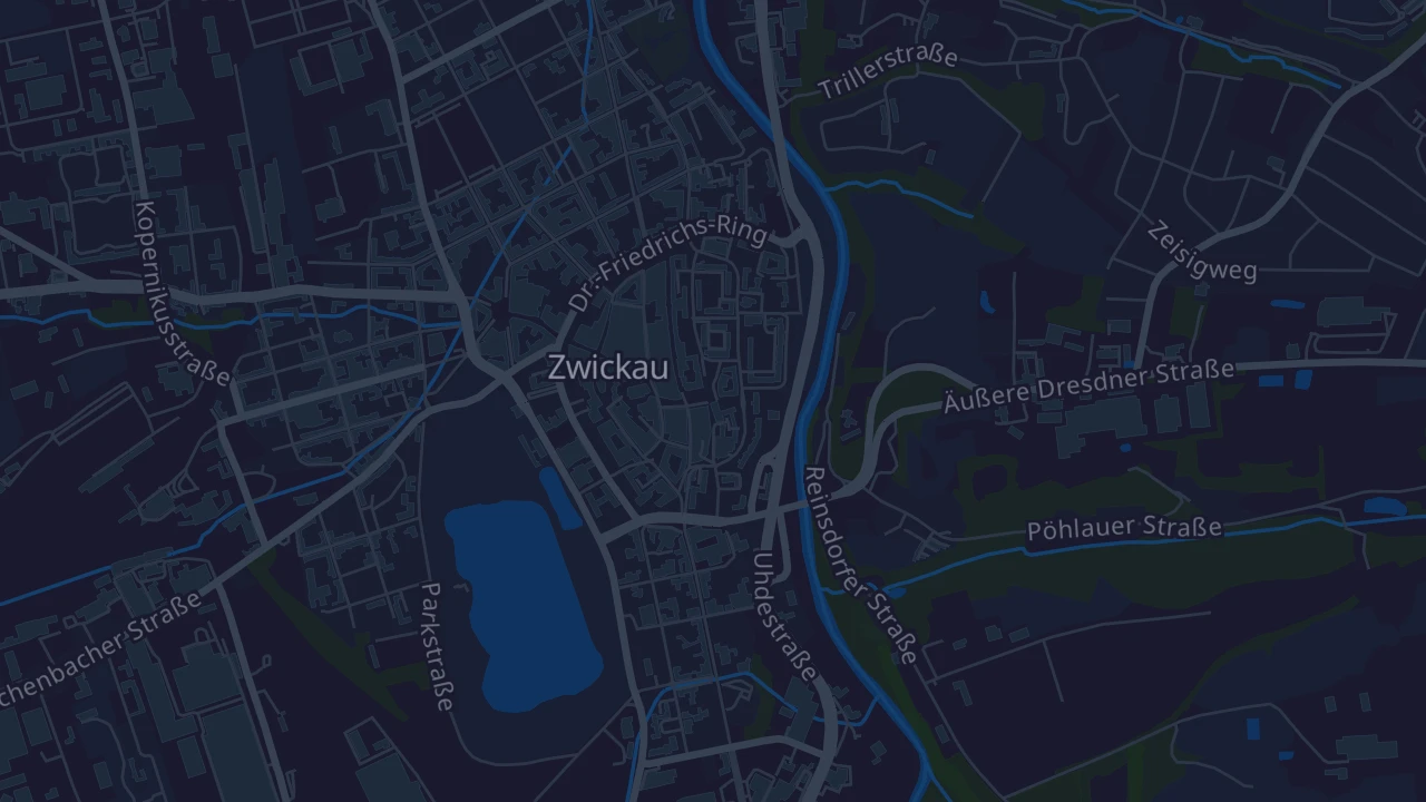 Karte von Zwickau