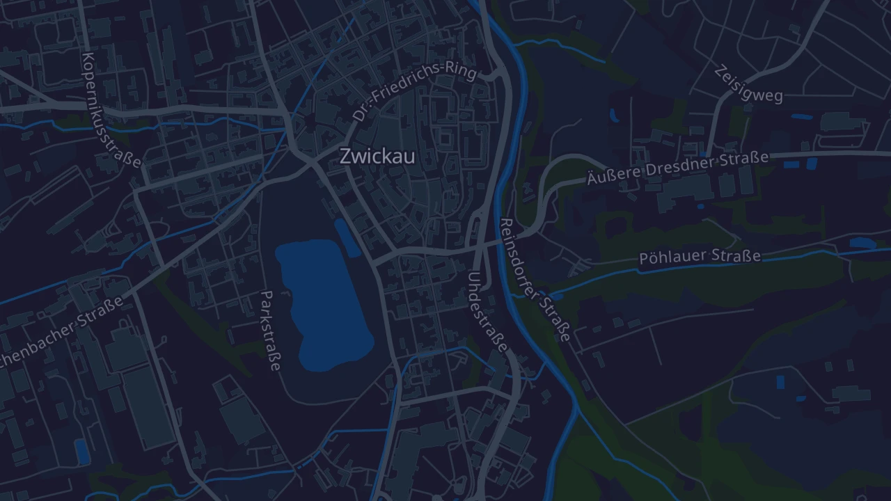 Karte von Zwickau