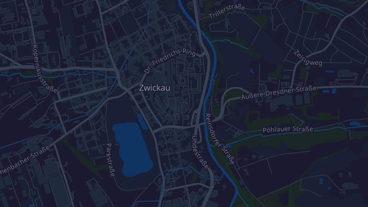 Karte von Zwickau