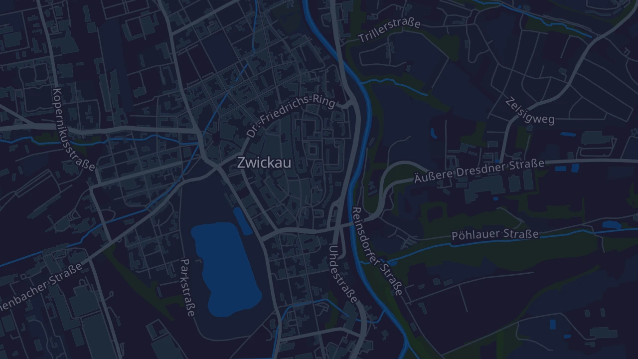 Karte von Zwickau