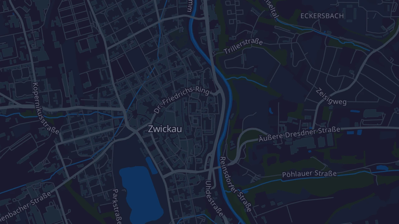 Karte von Zwickau