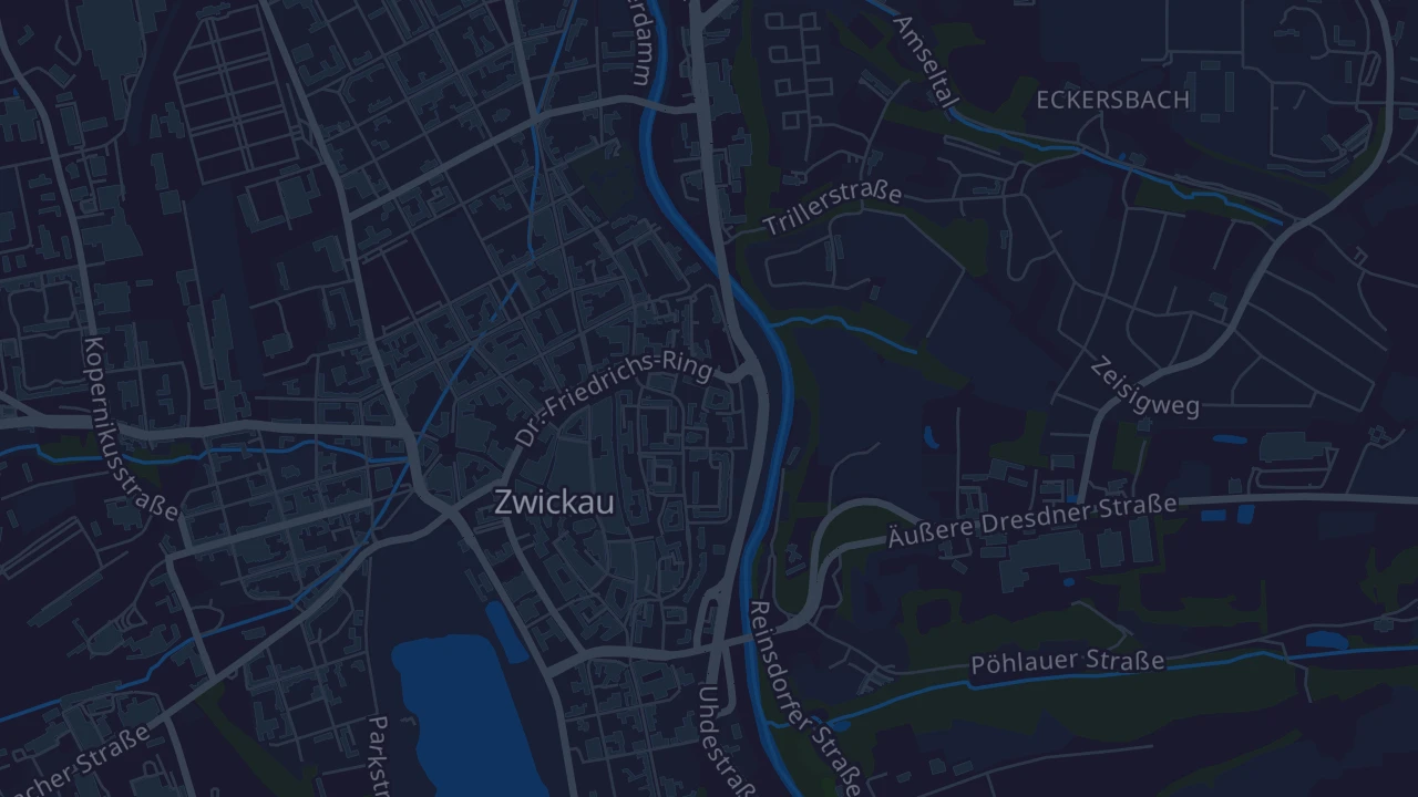 Karte von Zwickau
