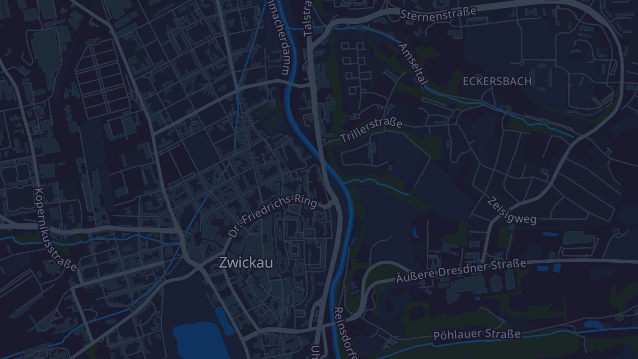 Karte von Zwickau