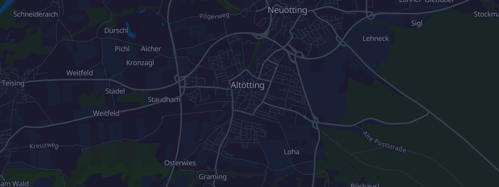 Karte von Altötting