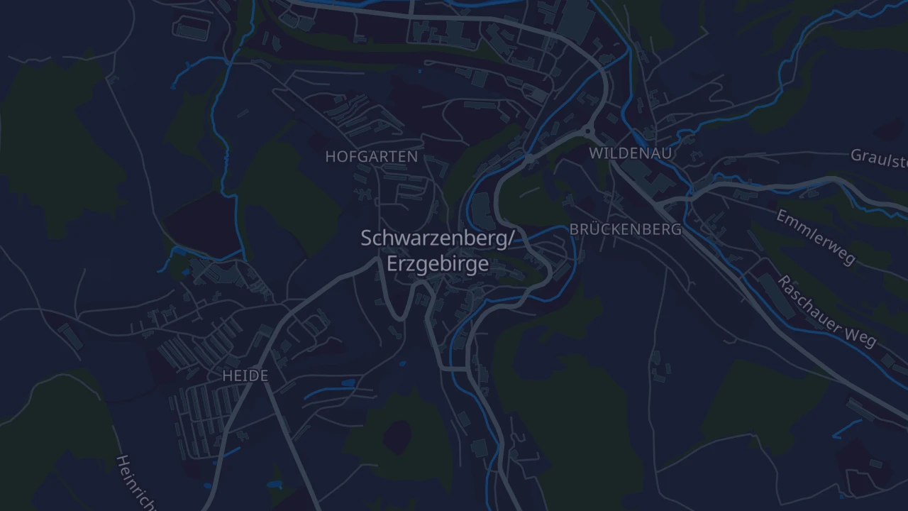 Karte von Schwarzenberg/Erzgebirge
