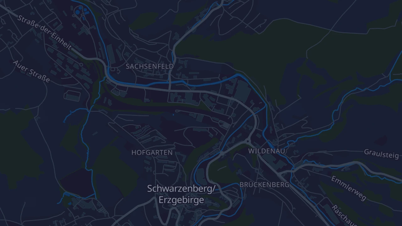 Karte von Schwarzenberg/Erzgebirge