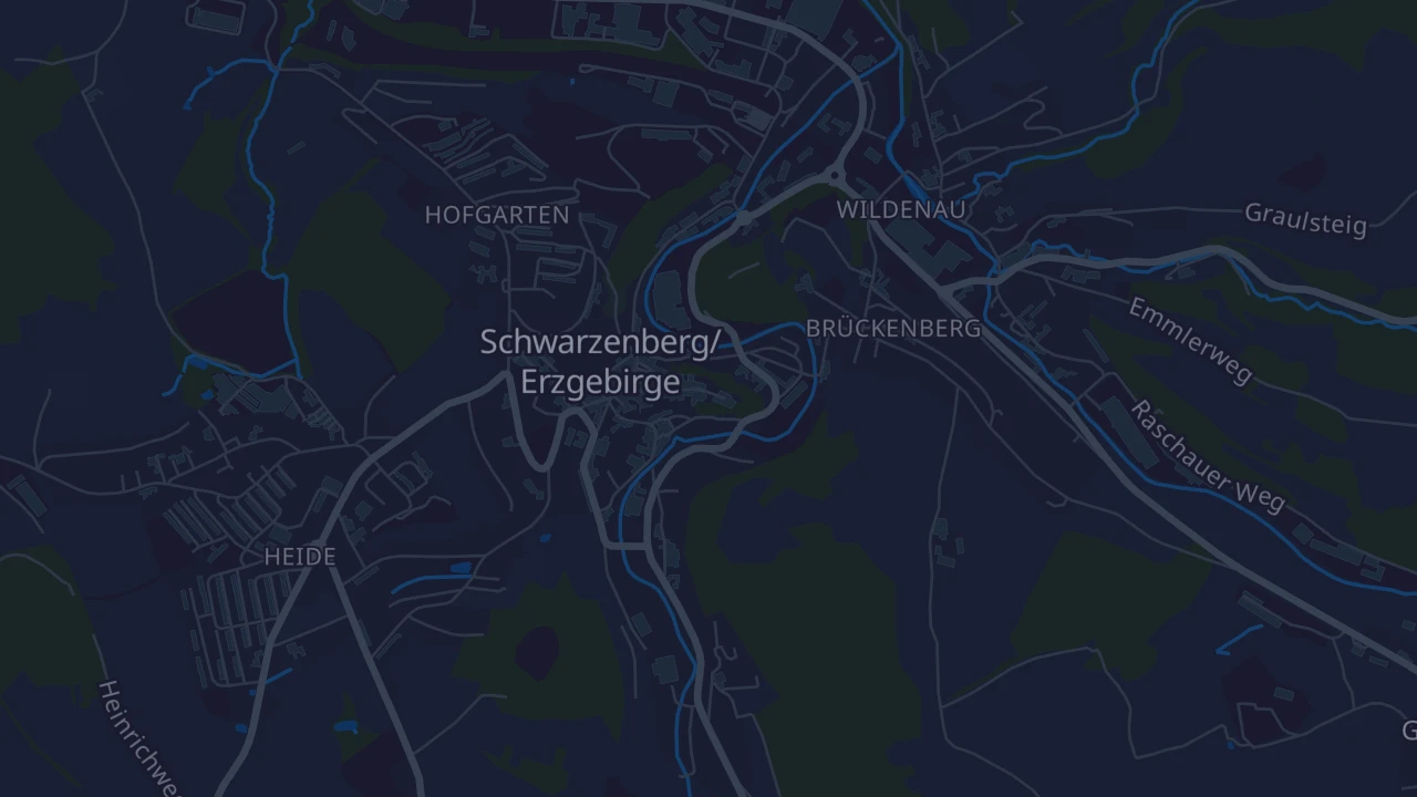 Karte von Schwarzenberg/Erzgebirge