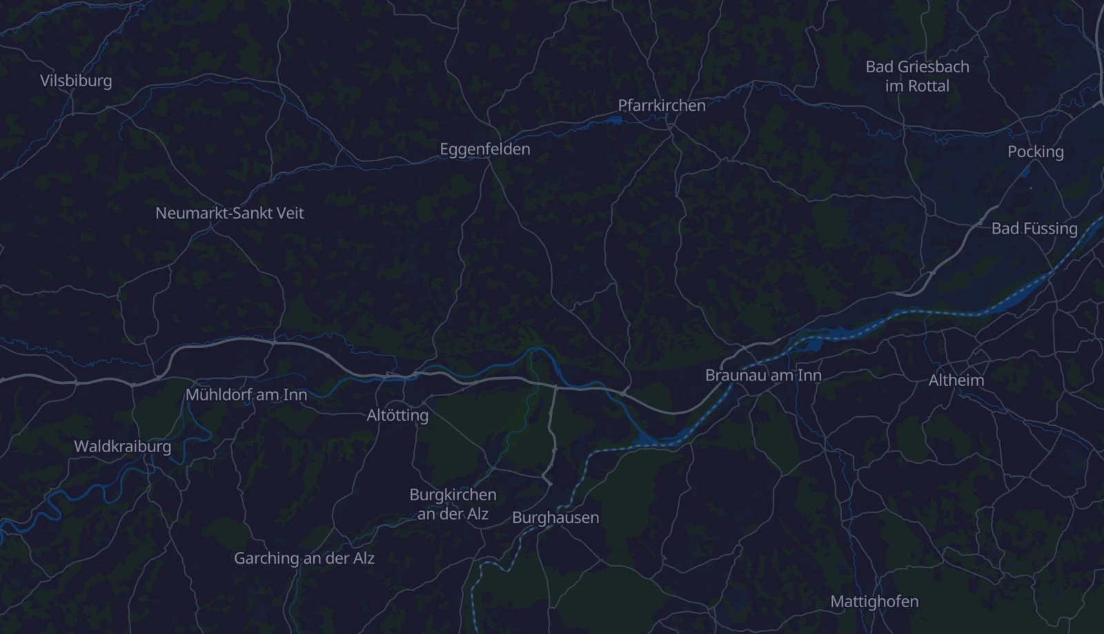 Karte der Region Niederbayern & Rottal