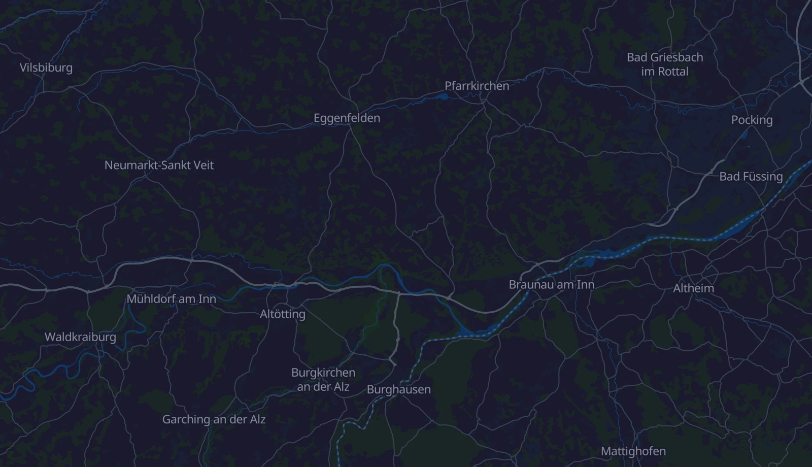 Karte der Region Niederbayern & Rottal