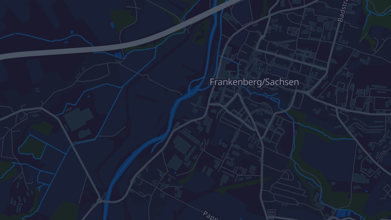 Karte von Frankenberg/Sachsen