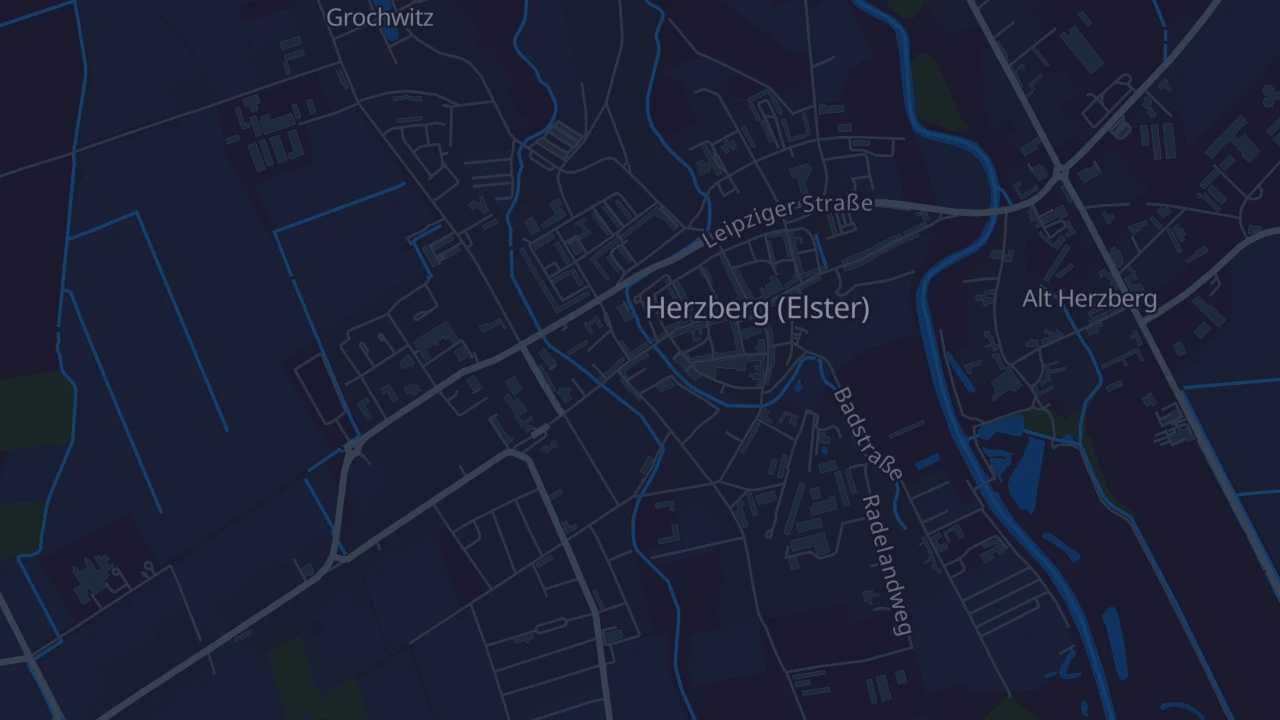 Karte von Herzberg (Elster)