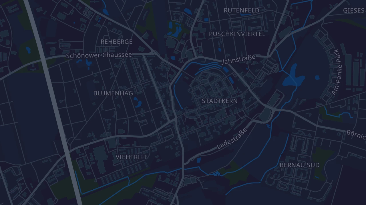 Karte von Bernau bei Berlin