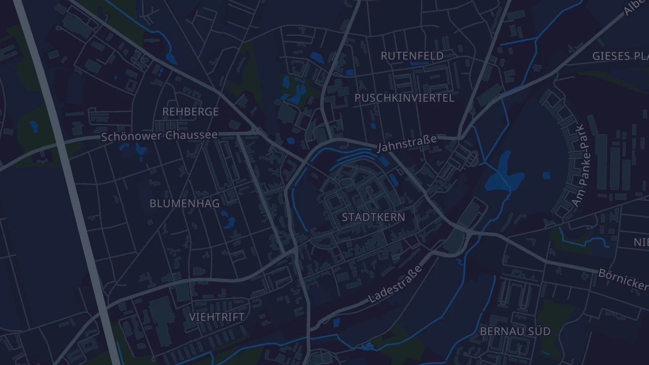 Karte von Bernau bei Berlin