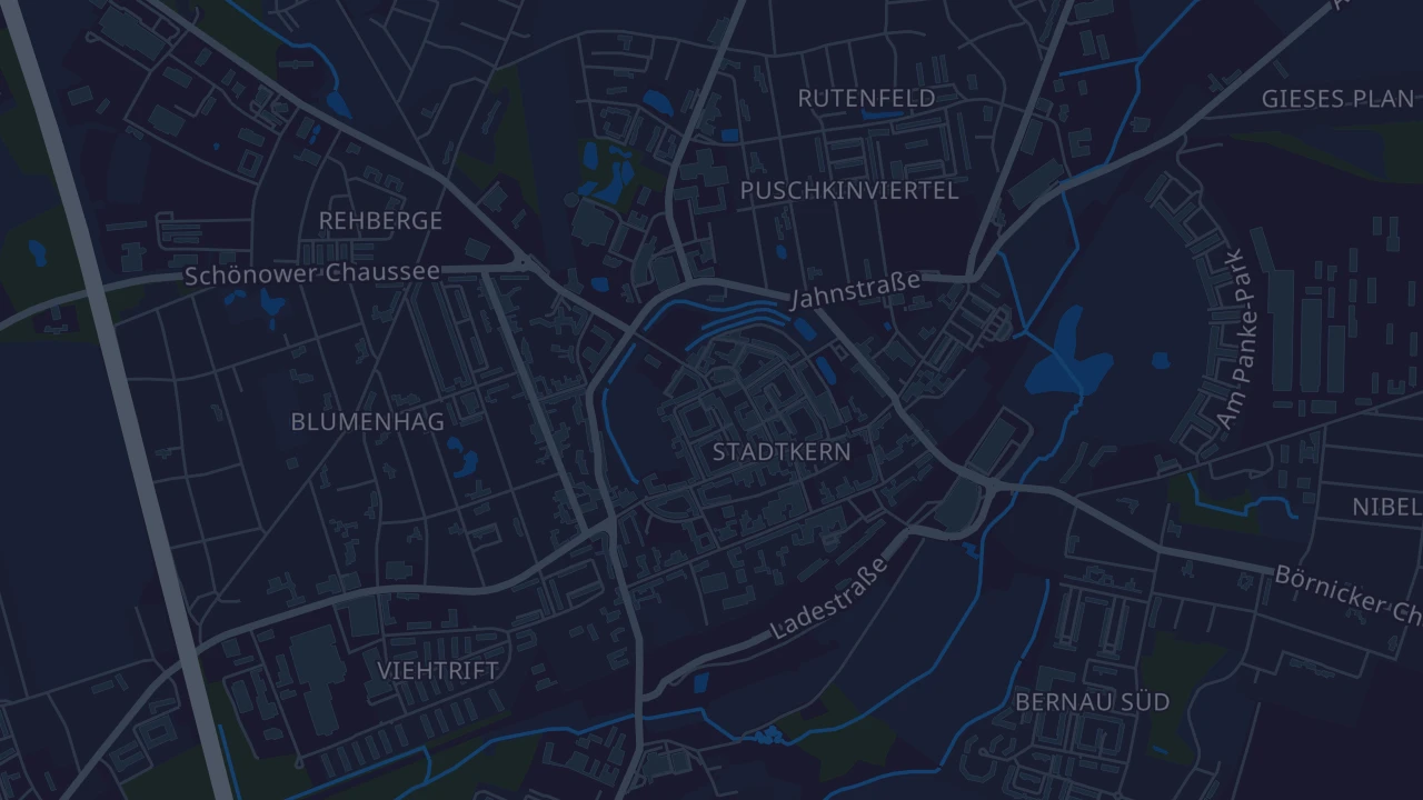 Karte von Bernau bei Berlin