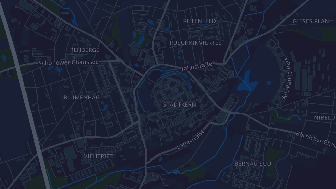 Karte von Bernau bei Berlin