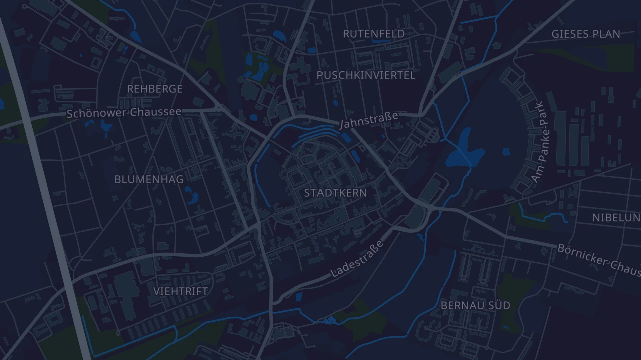 Karte von Bernau bei Berlin