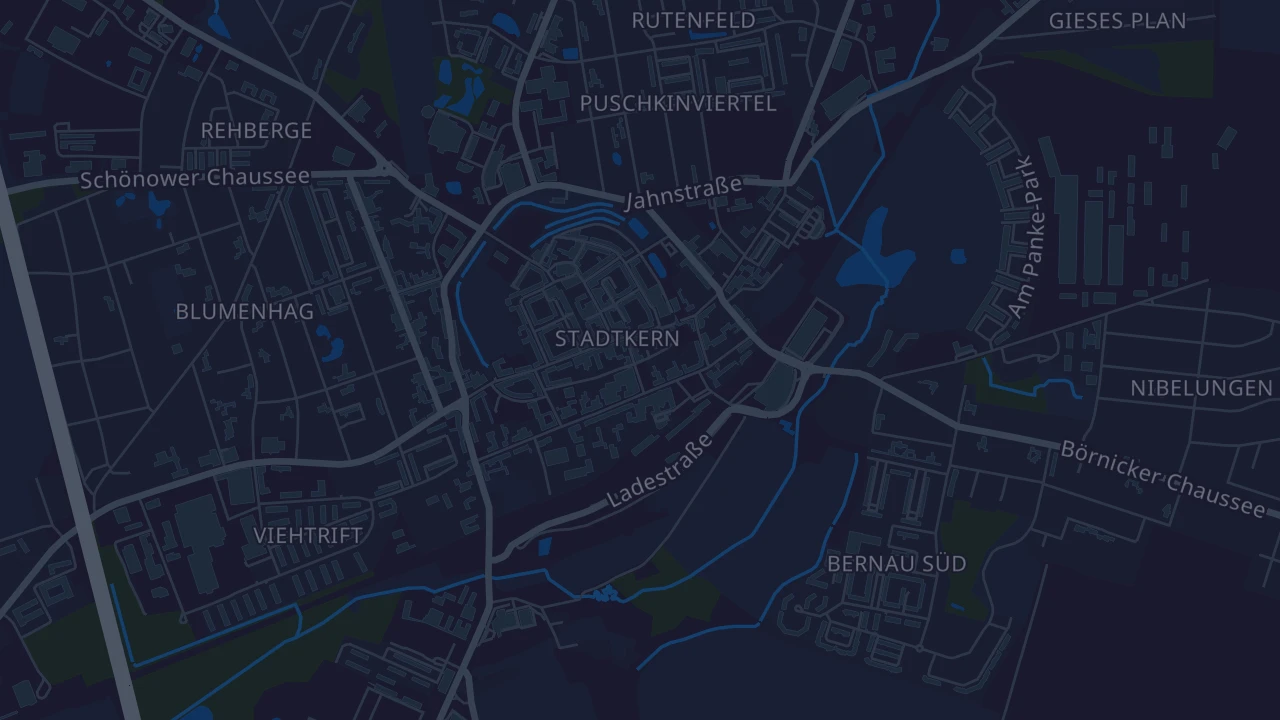 Karte von Bernau bei Berlin