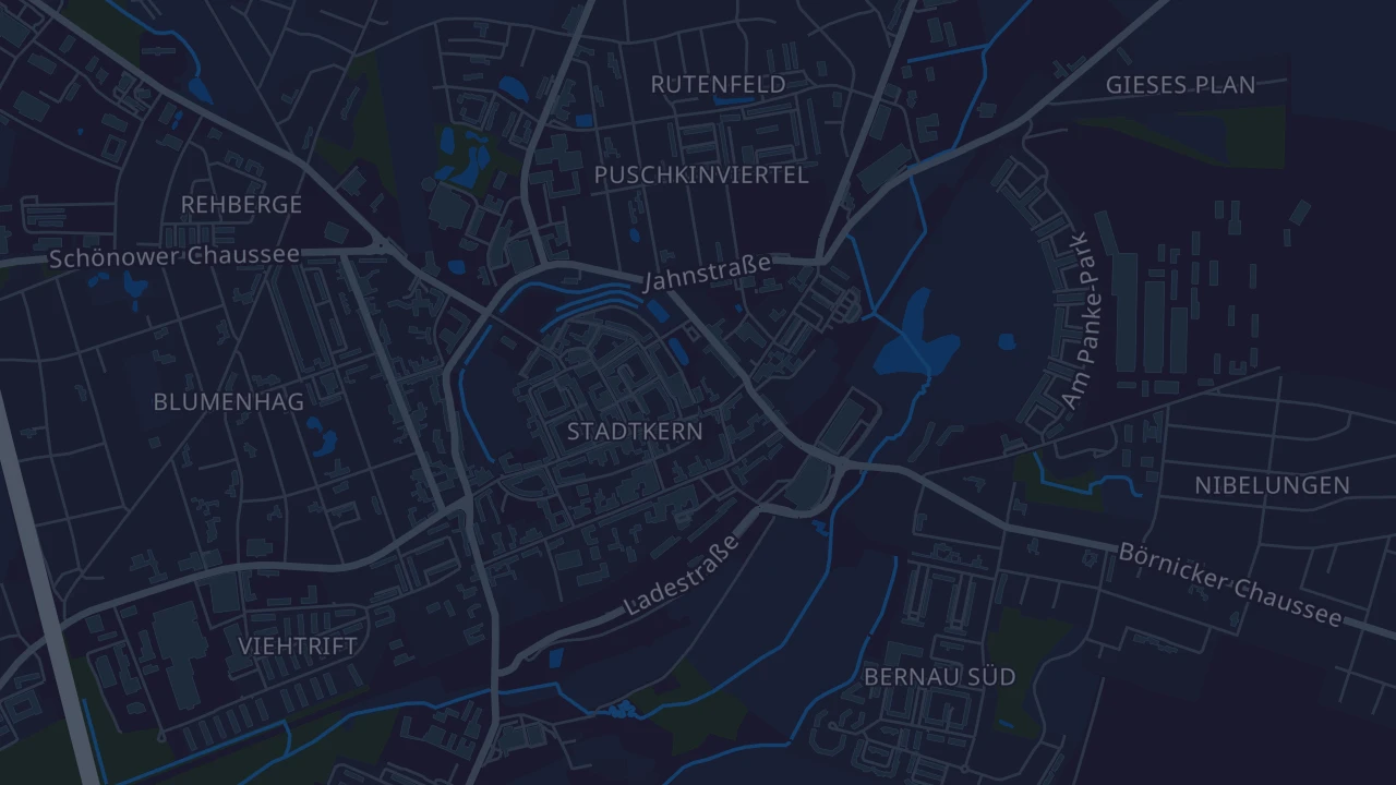 Karte von Bernau bei Berlin
