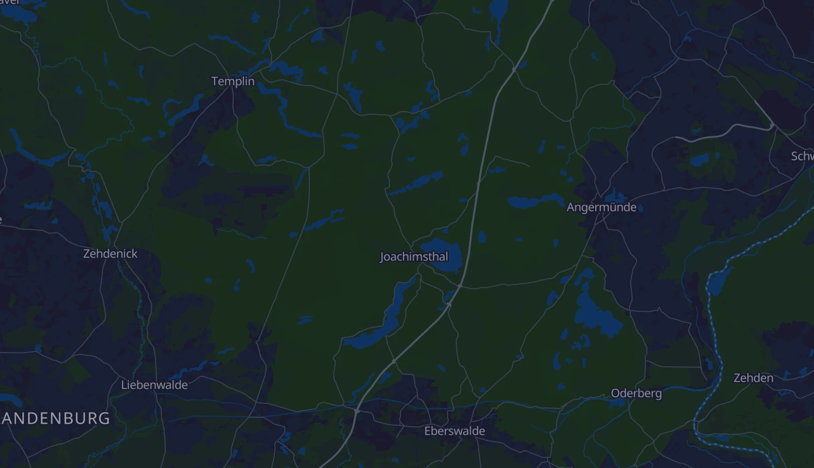 Karte der Region Uckermark & Barnim