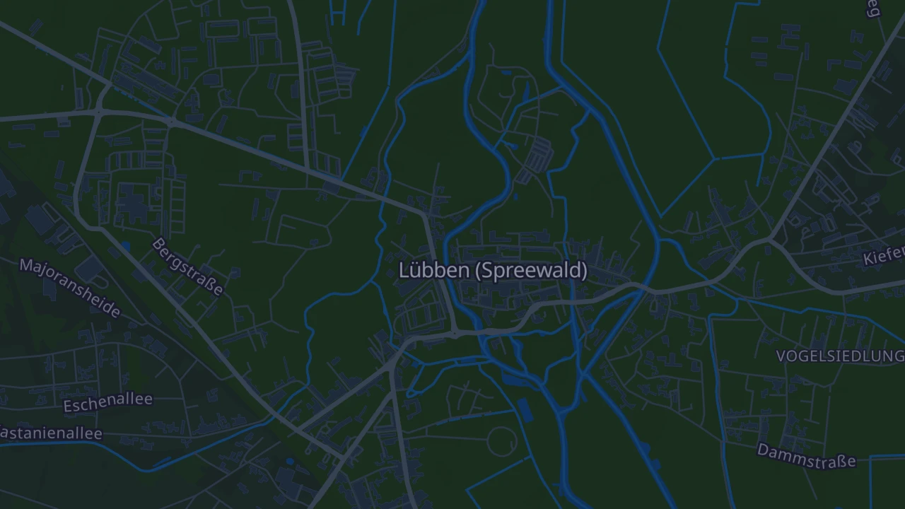 Karte von Lübben (Spreewald)
