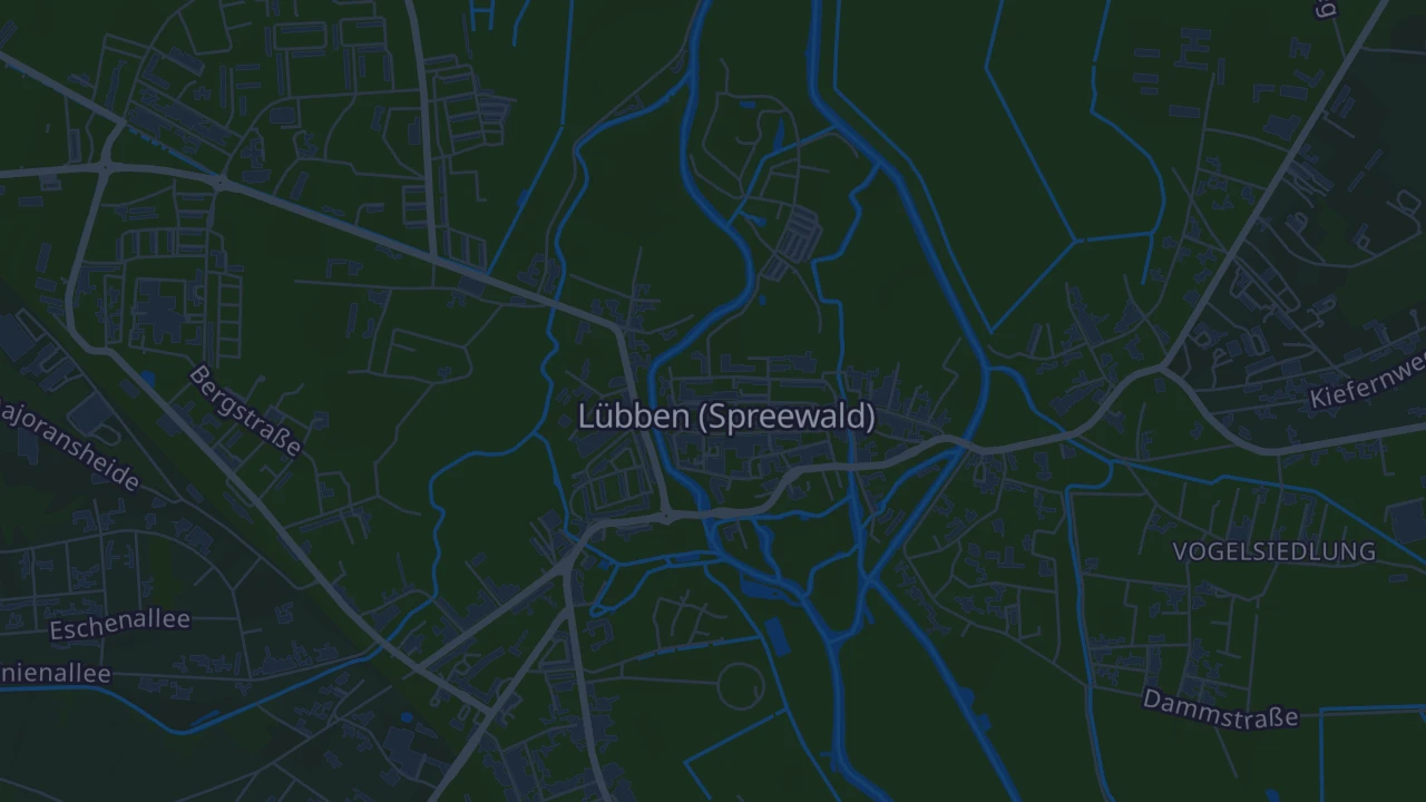 Karte von Lübben (Spreewald)