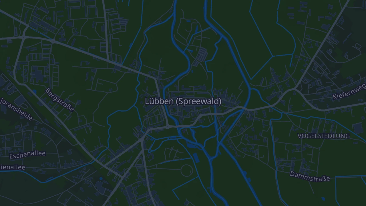 Karte von Lübben (Spreewald)