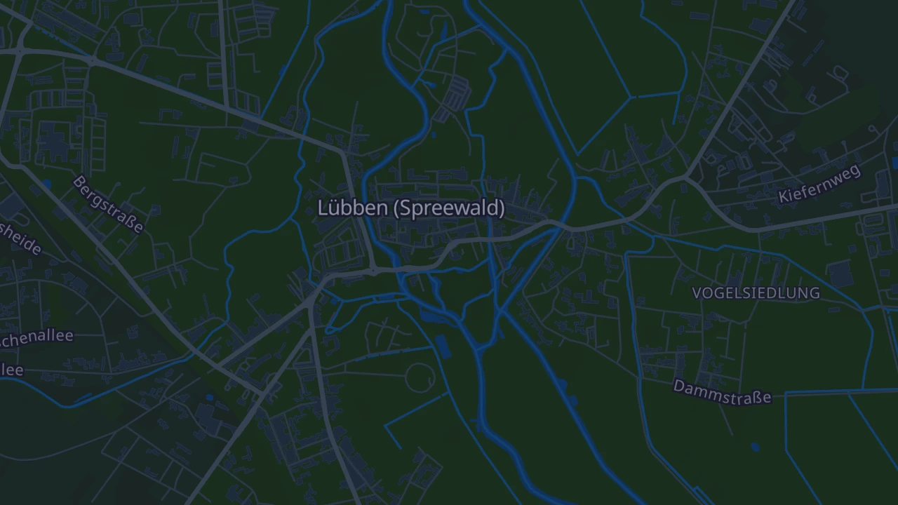 Karte von Lübben (Spreewald)