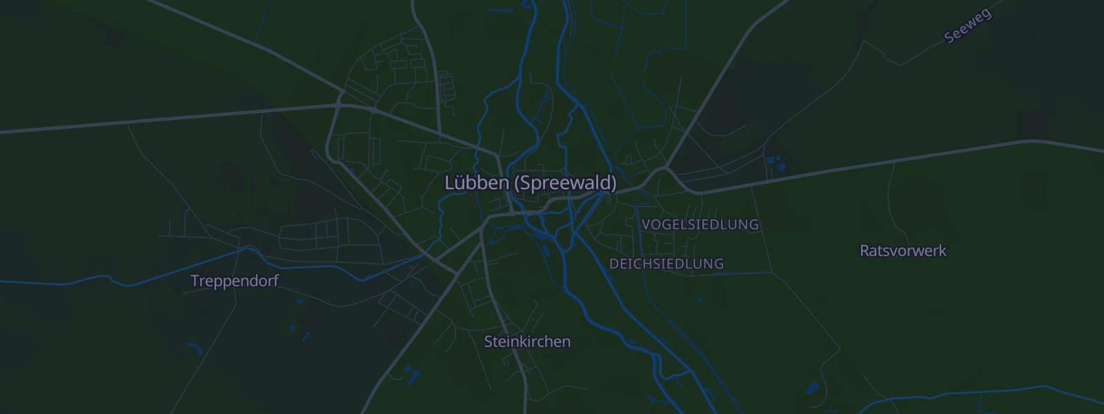 Karte von Lübben (Spreewald)