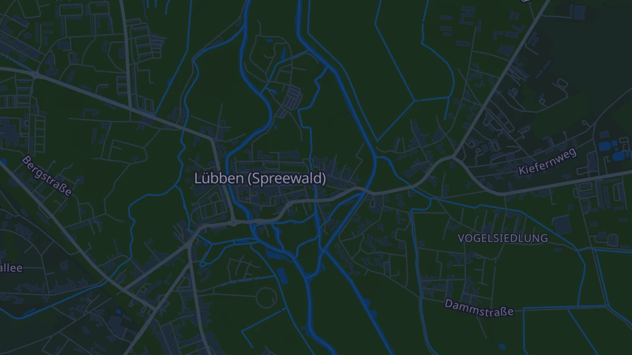 Karte von Lübben (Spreewald)