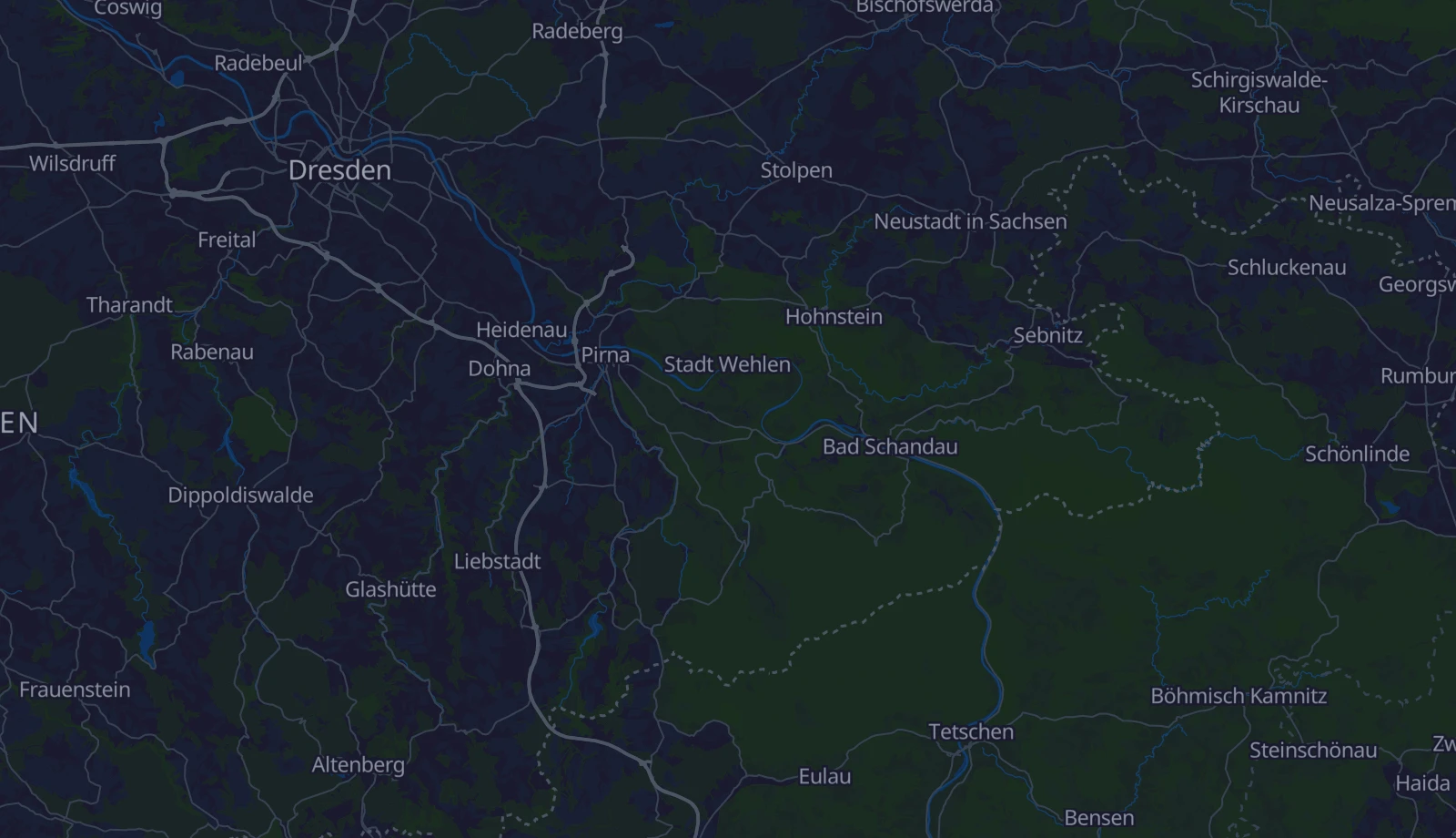 Karte der Region Sächsische Schweiz