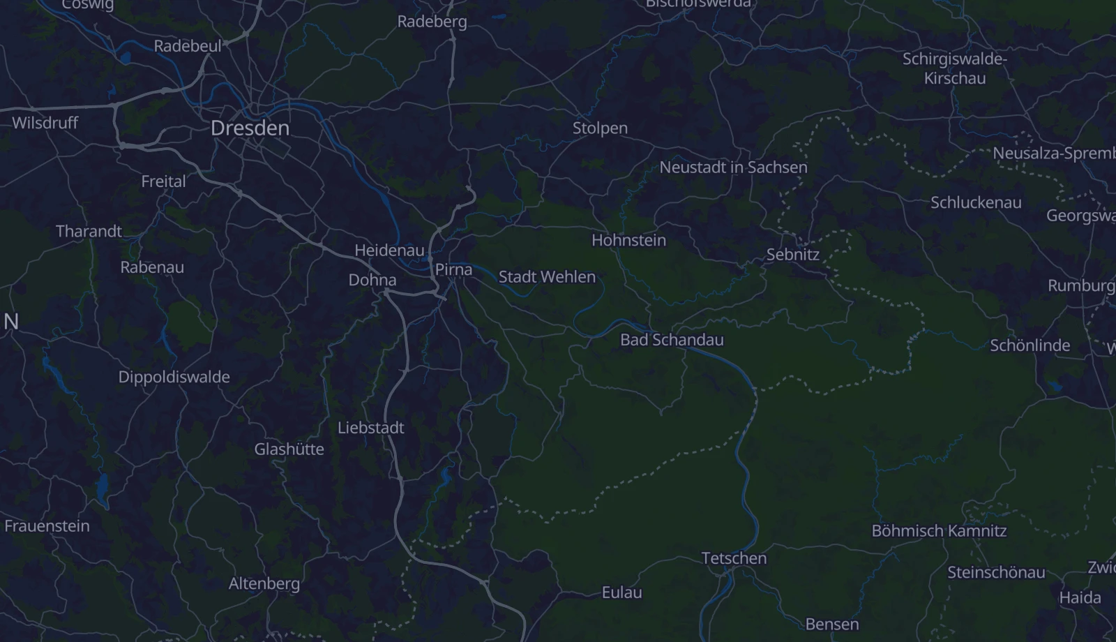 Karte der Region Sächsische Schweiz