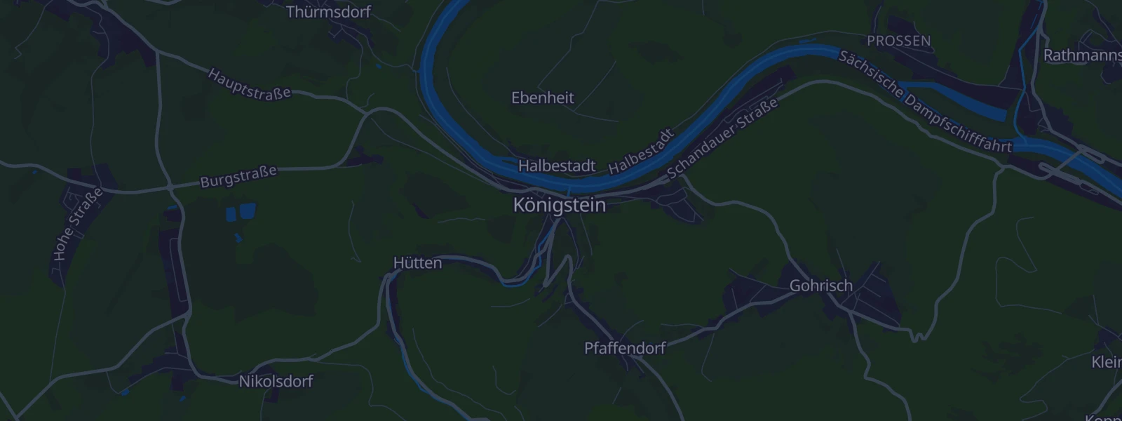 Karte von Königstein/Sächs. Schw.