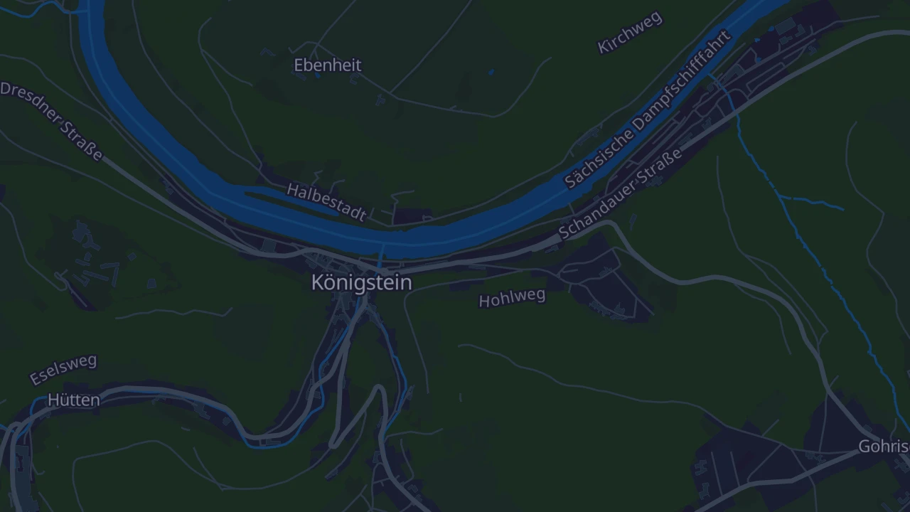 Karte von Königstein/Sächs. Schw.