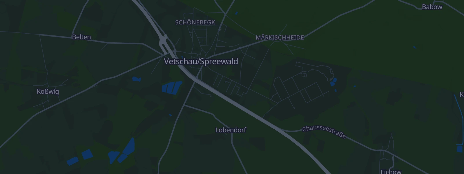 Karte von Vetschau (Spreewald)