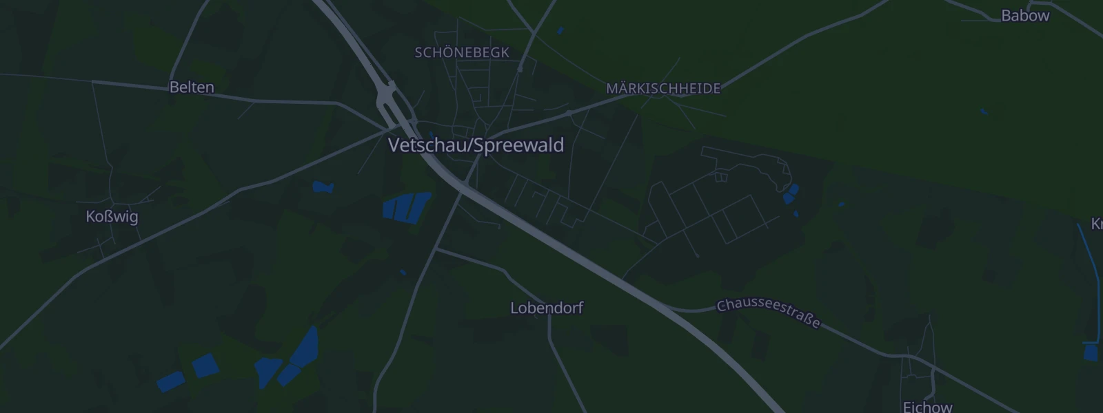 Karte von Stadt Vetschau