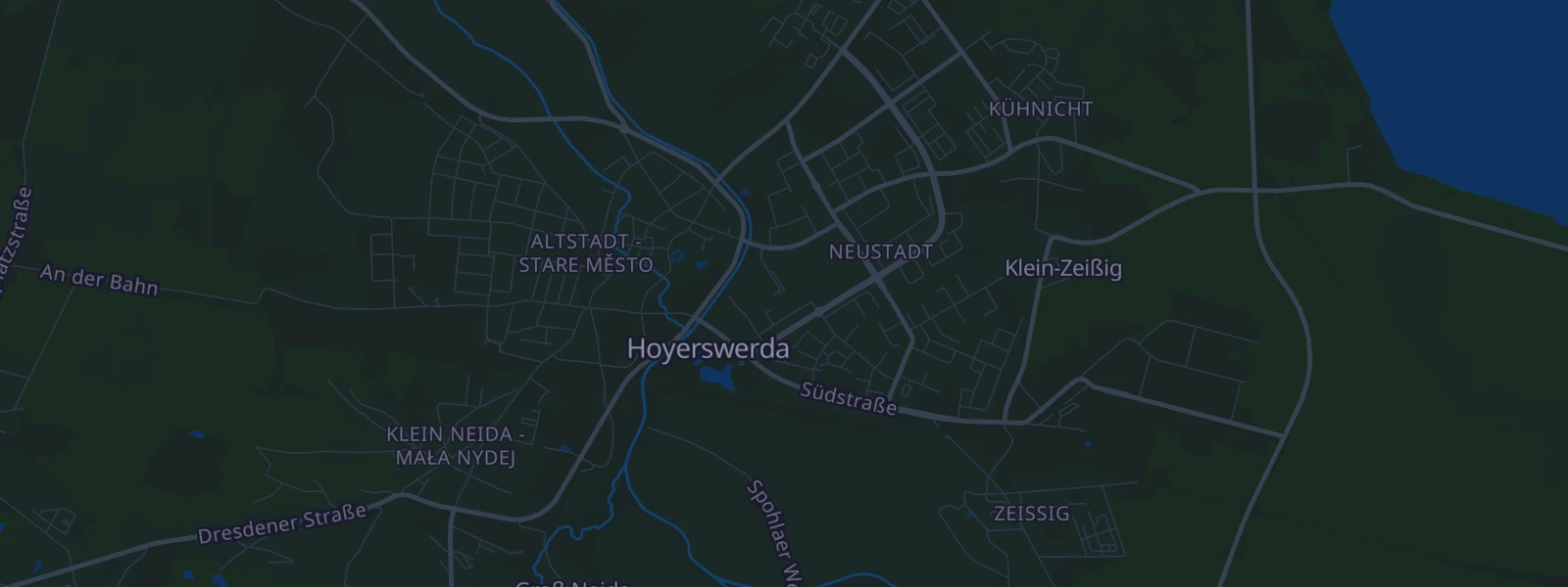 Karte von Hoyerswerda Stadt