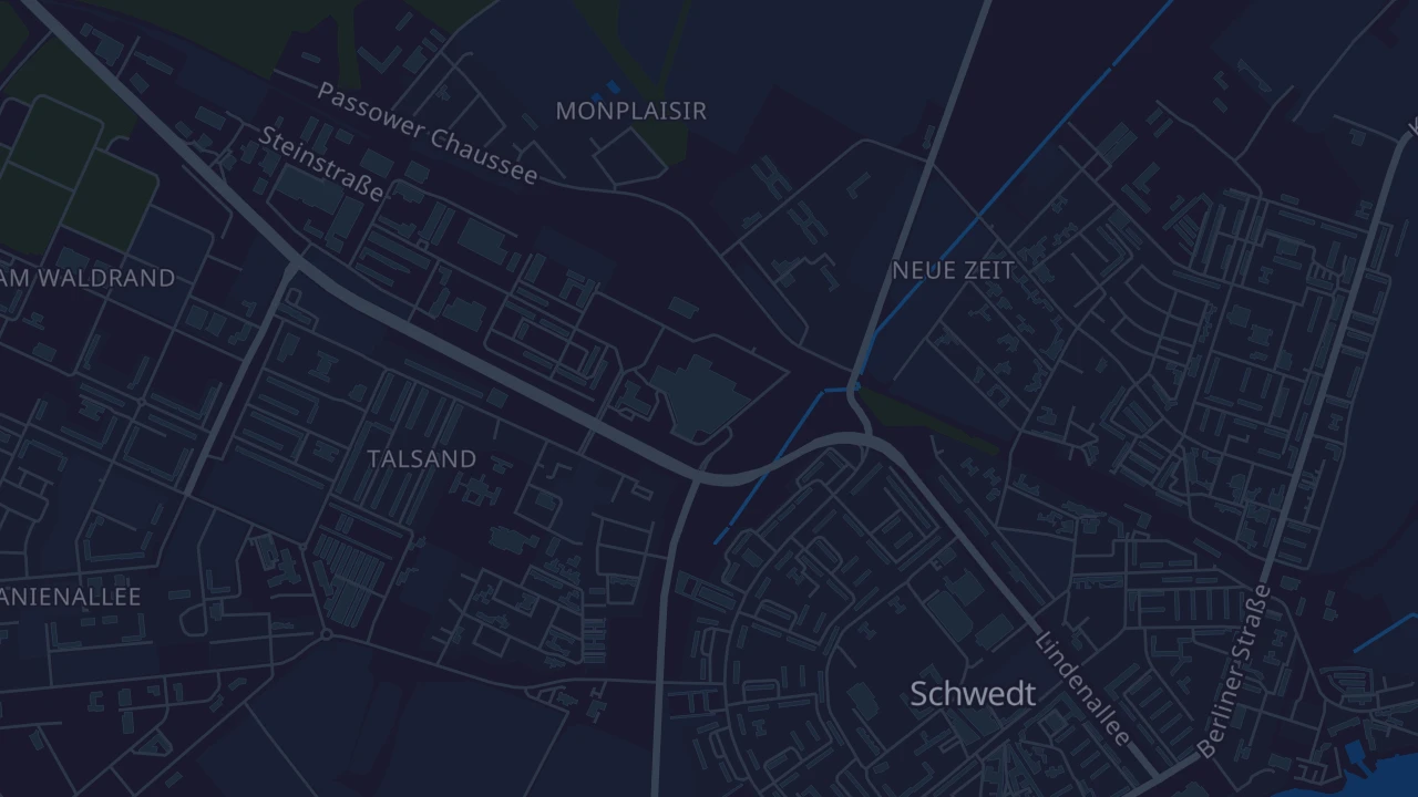 Karte von Schwedt/Oder