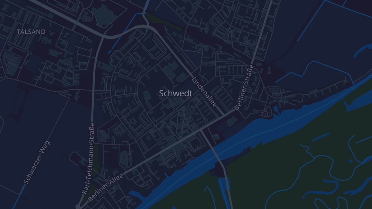 Karte von Schwedt/Oder