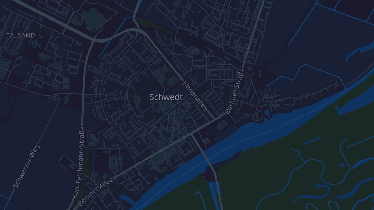 Karte von Schwedt/Oder