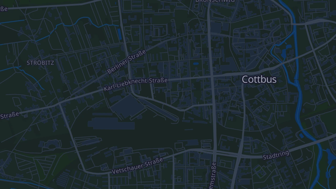 Karte von Cottbus