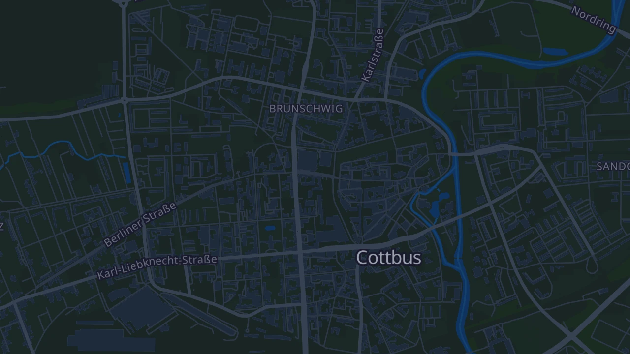 Karte von Cottbus