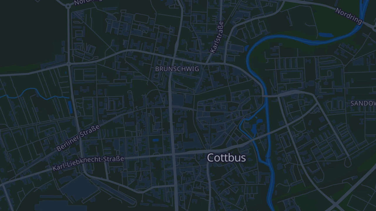 Karte von Cottbus