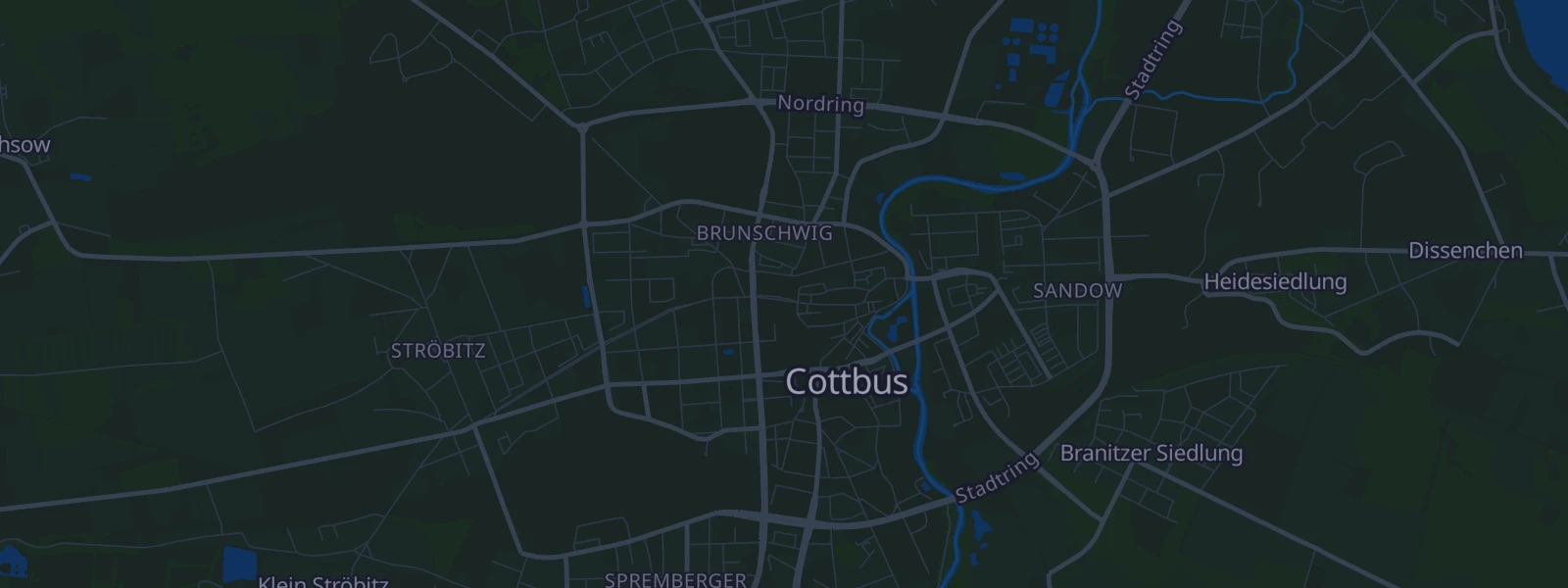 Karte von Cottbus