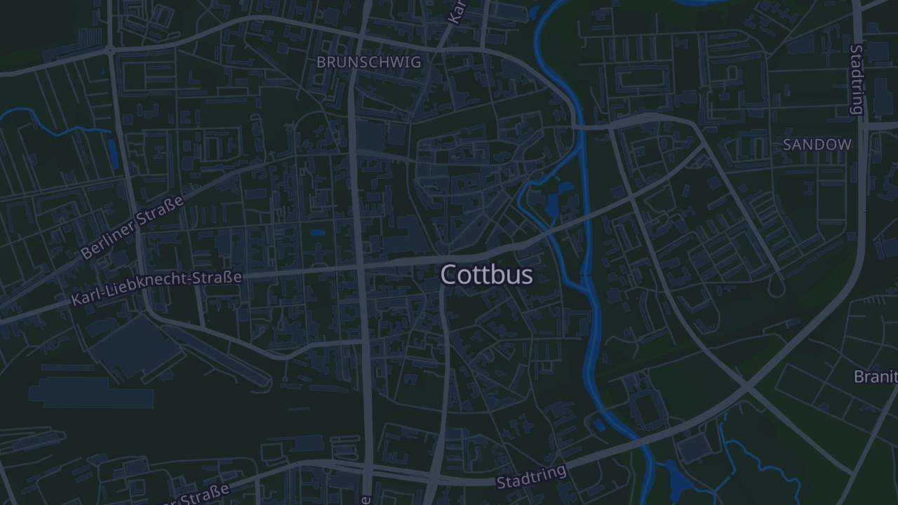 Karte von Cottbus