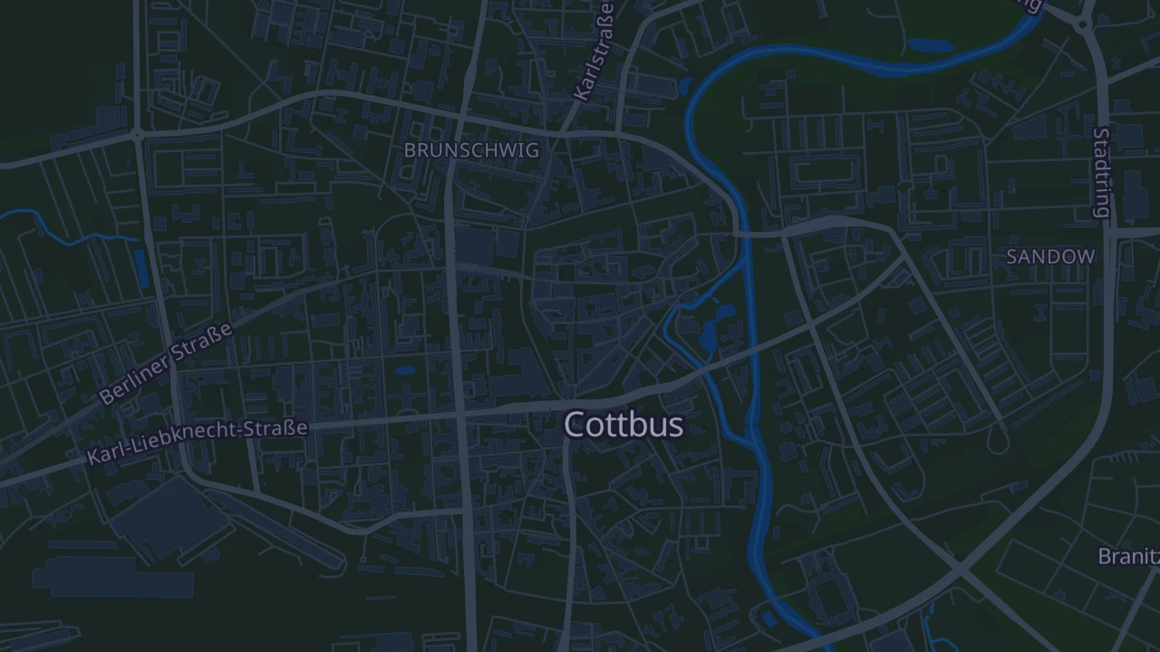 Karte von Cottbus