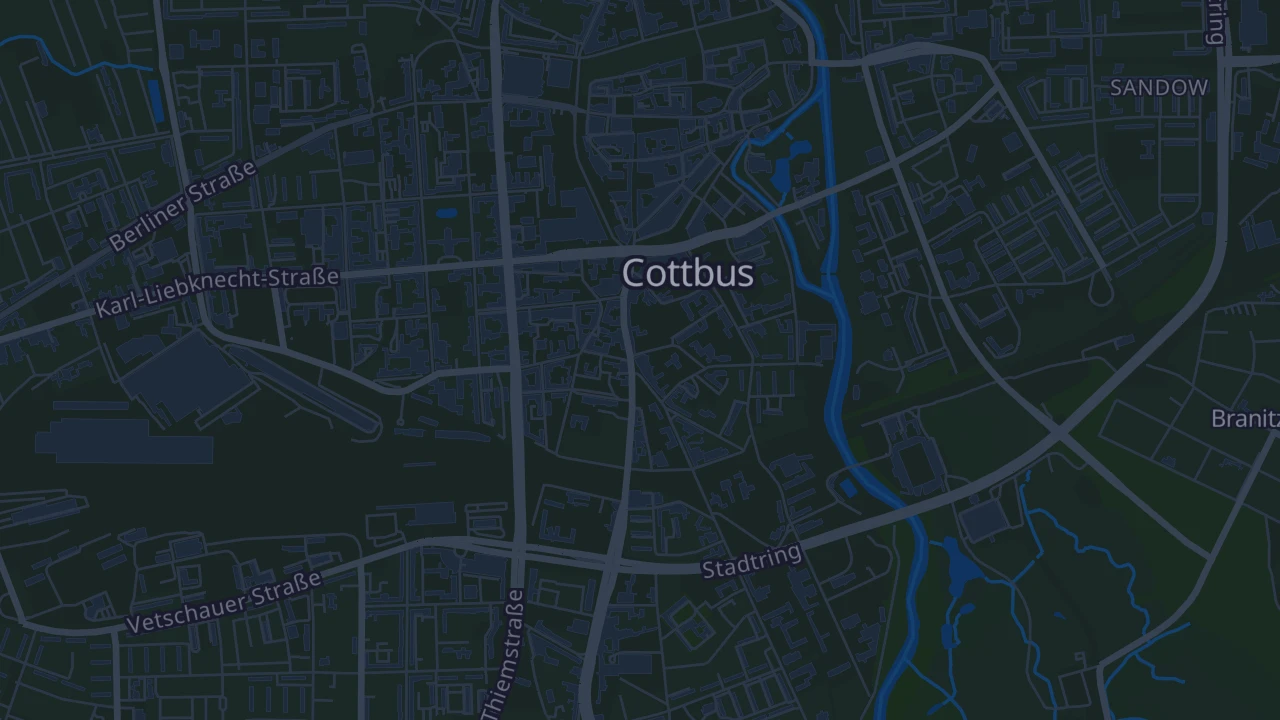 Karte von Cottbus