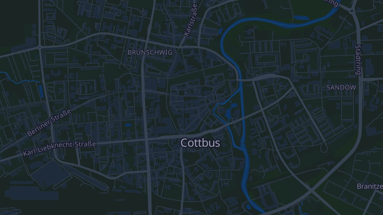 Karte von Cottbus