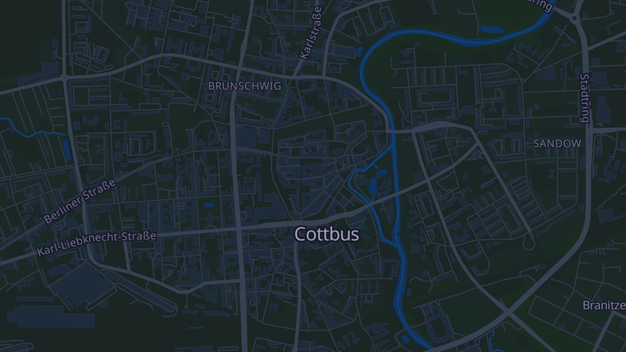 Karte von Cottbus