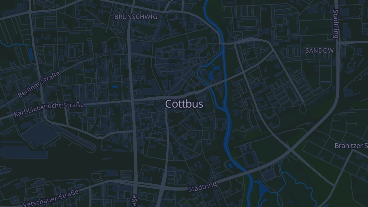 Karte von Cottbus